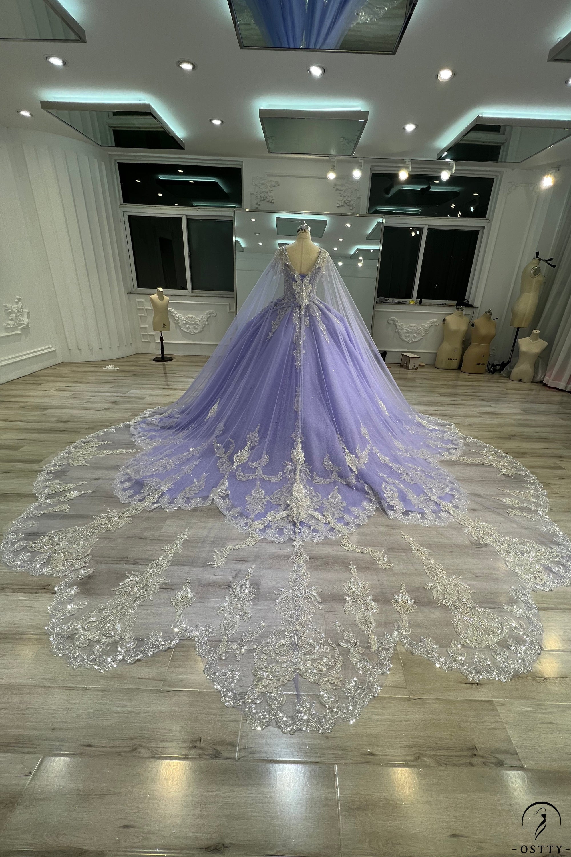 purple quince dress with cape Mumuleo Cape Sleeve Purple Quinceanera Dress Beading Vestidos De 15 Anos Sequin Instagram Gowns Lace Appliques Princess Dress