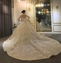 Long Sleeves Beading Wedding Dress OS3916 - $2,460.50
