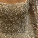 Luxury Embroidered Round Neck Long Sleeves Wedding Dresses OS4174 - Wedding & Bridal Party Dresses $1,680