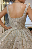 Luxury Embroidered Sleeveless Boat Neck Wedding Dresses OS3959 - Wedding & Bridal Party Dresses $1,399.99