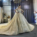 Luxury Embroidered Sleeveless Wedding Dresses OS3960 - Wedding & Bridal Party Dresses $1,699.99