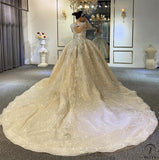 Luxury Embroidered Sleeveless Wedding Dresses OS3964 - Wedding & Bridal Party Dresses $1,699.99
