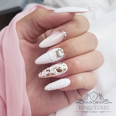 40 + prom night long nail elegant art design