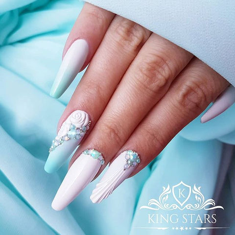 40 + prom night long nail elegant art design