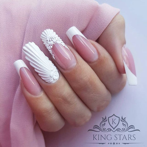 40 + prom night long nail elegant art design