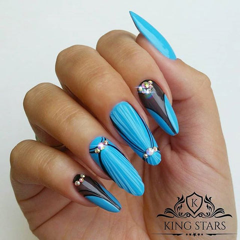 40 + prom night long nail elegant art design