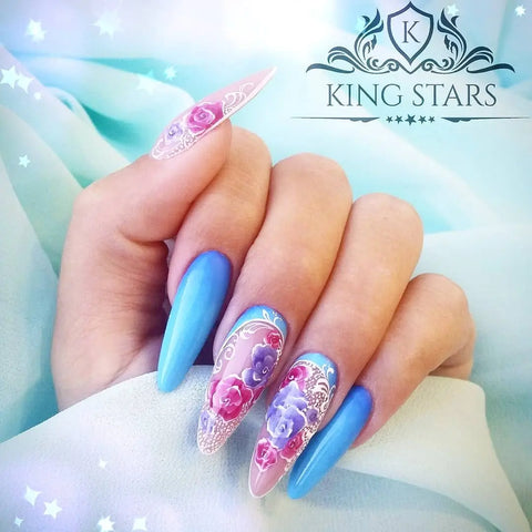 40 + prom night long nail elegant art design