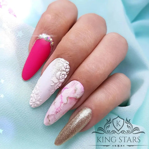 40 + prom night long nail elegant art design