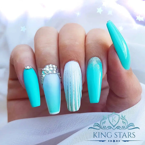 40 + prom night long nail elegant art design
