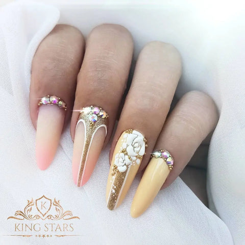 40 + prom night long nail elegant art design
