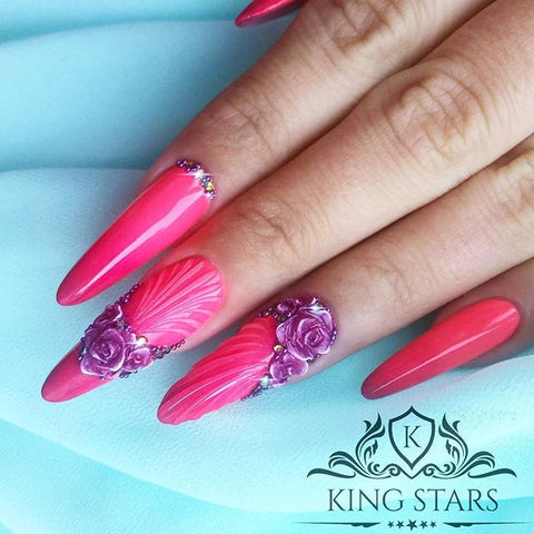 40 + prom night long nail elegant art design