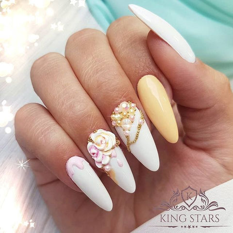40 + prom night long nail elegant art design