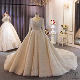 2021 Off The Shoulder Long Sleeves Beading Wedding Dress Real Photos - $2,460.50