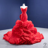 Red Bridal Dress Toasting Dress Fishtail Trailing Slim-Fit Solo Pettiskirt Performance Dress - Red / Customized Dress - $724.39