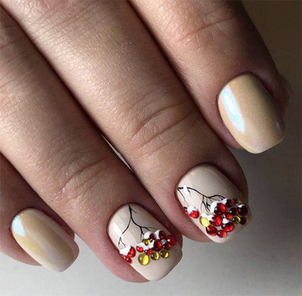 Amazing  Winter Snowy Nails Art Design; Christmas nails; winter nails; Snow nails; White nails