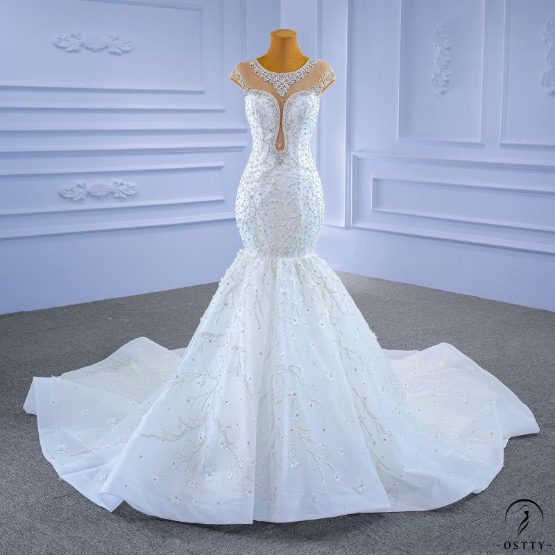 OSTTY Wedding Dress Super Fairy Bridal Wedding Wedding Veil Fishtail Trailing Slim Fit Banquet