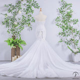 Wedding Dress Super Fairy Mori Style Dream Bride Solo Pettiskirt Fishtail Wedding Dress Princess Dress - White / Customized Service - 