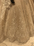 White High Neck Long Sleeves Full Beading Wedding Dress OS3930 - Wedding & Bridal Party Dresses $1,499.99