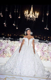 White One Shoulder Long Sleeves Full Beading Wedding Dress OS3935 - Wedding & Bridal Party Dresses $1,199.99