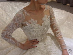 Copy of Copy of Copy of Copy of Long Sleeves Beading Wedding Dress OS3925 - $2,460.50