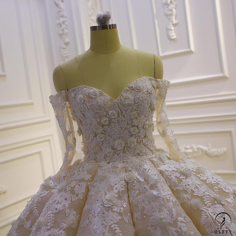 Ball Gown Wedding Dresses Long Sleeves | Long Sleeves Illusion Lace Wedding  Dress - Wedding Dresses - Aliexpress