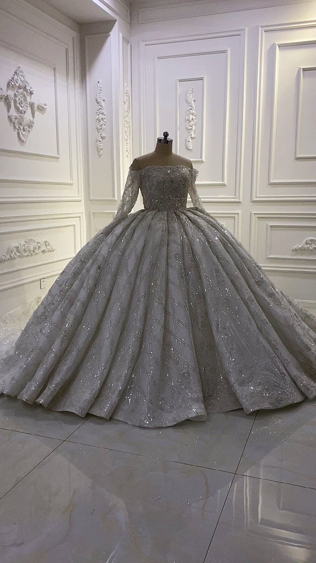 Unique grey organza long ball dress, grey formal evening dress, prom gown  wedding dress | Cap sleeve prom dress, Gowns, Big wedding dresses