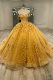 Gold Cape Quinceanera Dress OS746