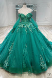 Green Cape Long Sleeves Quinceanera Dress OS747
