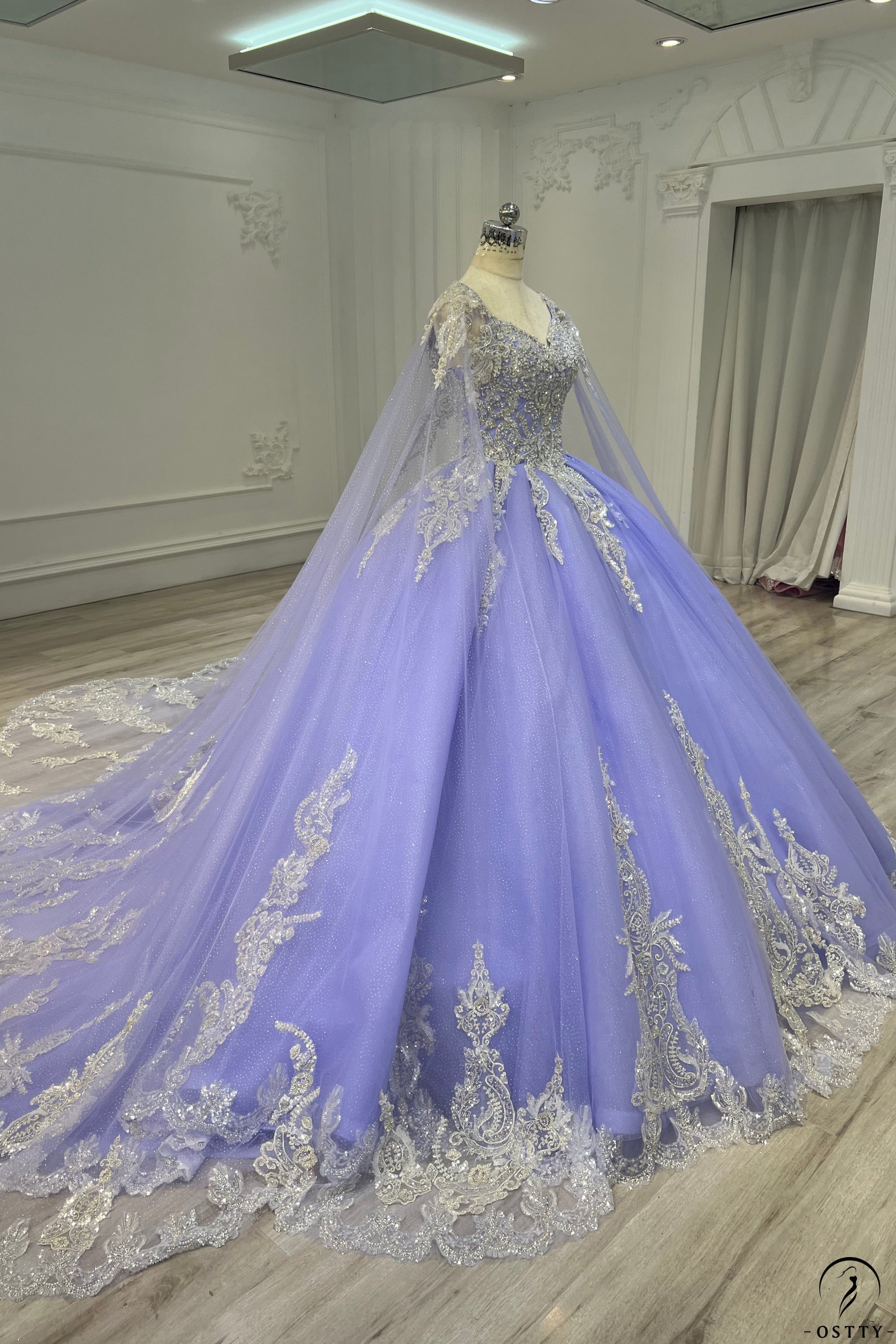 Lilac Cape Quinceanera Dress OS731 - Quinceanera Dress $849.99
