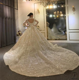 Long Sleeves Beading Wedding Dress OS3916 - $2,460.50