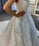 Luxury beading Appliques Wedding Dress With Train OS3924 - OS11644 $1,999.99