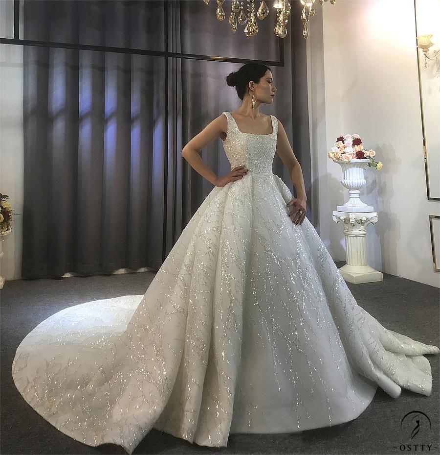 Luxury beading Appliques Wedding Dress With Train OS3924 - OS11644 $1,999.99
