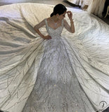 Luxury Embroidered Sleeveless Wedding Dresses OS3961 - Wedding & Bridal Party Dresses $2,599.99