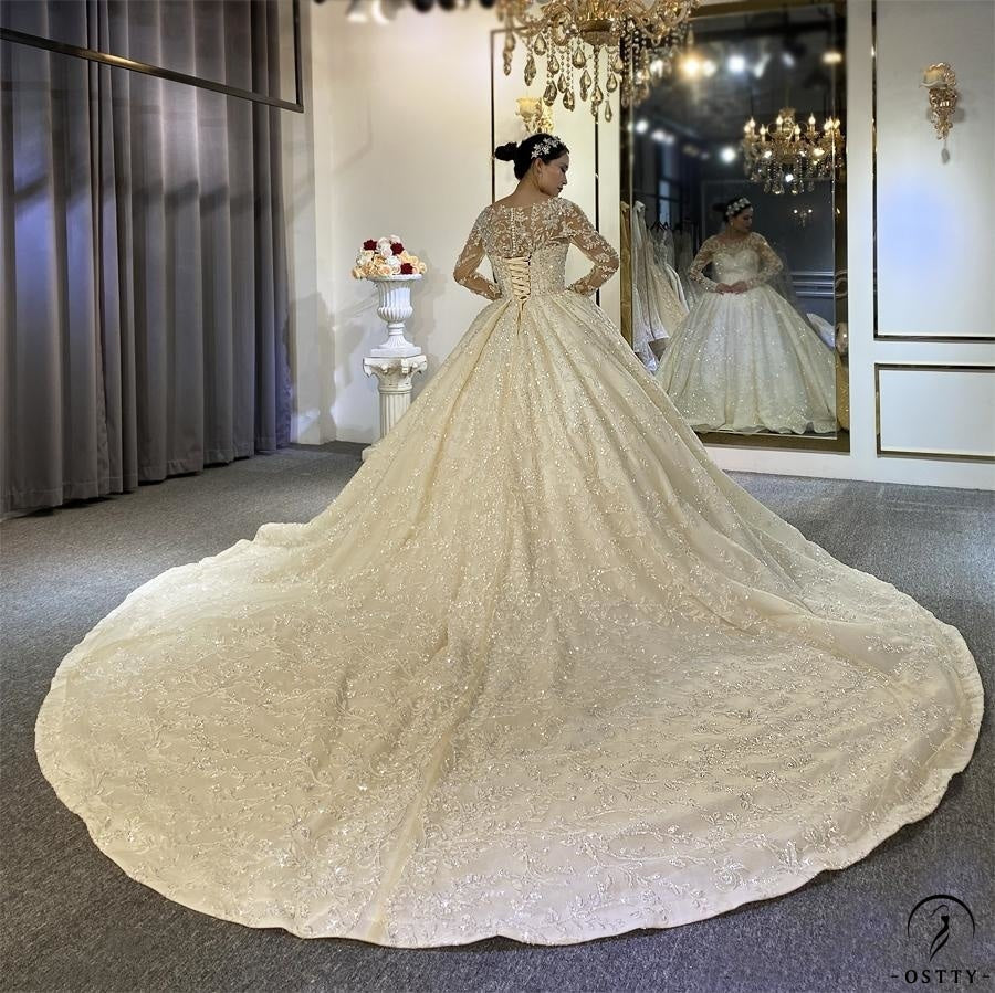 Luxury Embroidered Sleeveless Wedding Dresses OS3963 - Wedding & Bridal Party Dresses $1,699.99