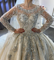 Luxury Embroidered Sleeveless Wedding Dresses OS3964