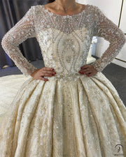 Luxury Embroidered Sleeveless Wedding Dresses OS3974