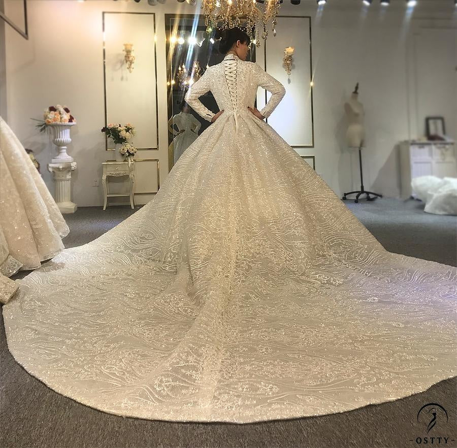 Copy of Long Sleeves Beading Wedding Dress OS3907 - $2,460.50