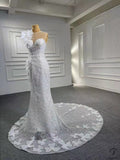 Luxury Satin Embroidered Short Sleeves Wedding Dresses OSL001 的副本 - Wedding & Bridal Party Dresses $899.99