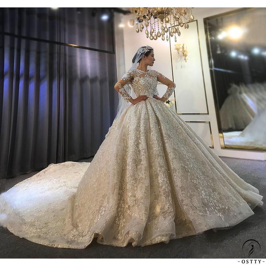 Copy of Long Sleeves Beading Wedding Dress OS3917 - $2,460.50