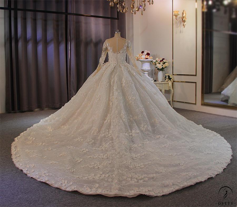 Copy of Copy of Long Sleeves Beading Wedding Dress OS3917 - $2,460.50