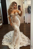Mermaid Wedding Dresses Off the Shoulder Sweetheart Bride Dresses - Wedding & Bridal Party Dresses $279.90