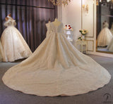 2021 Off The Shoulder Long Sleeves Beading Wedding Dress Real Photos - $2,460.50