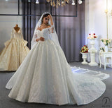 Off the shoulder sleeveless wedding dress lace bridal dress 3754 - Wedding Dresses $969.99
