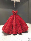 Ostty Sweet 16 Sweet 15 XV Dress Quinceanera Dress KS369 - US2 / Red - Quinceanera Dress $549.99