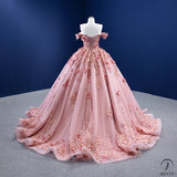 Pink One Shoulder Ball Gown Quinceanera Dress 67469 - Pink / Custom made Size - $799.99