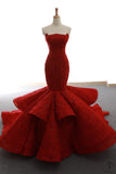 Red Bride Wedding Dress Fishtail Toast Dress Trailing Temperament Banquet Dress for Women