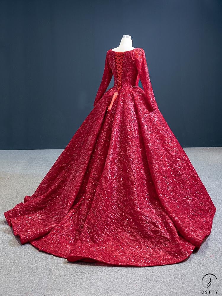 Red Wedding Bridal Dress Toast Dress Elegant French Performance Dress Solo Pettiskirt - Red / Customized Dress - $886.24