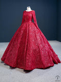 Red Wedding Bridal Dress Toast Dress Elegant French Performance Dress Solo Pettiskirt - Red / Customized Dress - $886.24