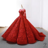 Red Wedding Bridal Dress Toast Dress Long Sleeve Trailing Solo Pettiskirt - Wine Red / Customized Dress - $799.99