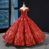 Red Wedding Bridal Dress Toast Dress off-Shoulder Temperament Banquet Solo Pettiskirt - $499.99